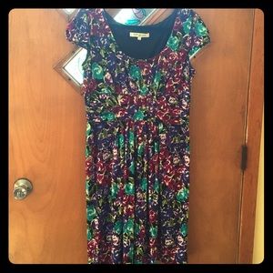 Evan Picone Multicolor Rose Print Dress